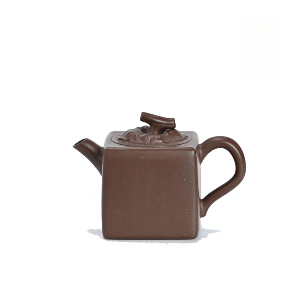 111ml Classic Yixing Purple Clay Teapots Handmade Square Persimmon Balls Pot Raw Ore Mud Kettle Chinese Zisha Tea Set Craft Gift