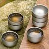 Pure Titanium Double-layer Small Tea Cup Home Outdoor Camping Portable Tea Set Heat-insulating Coffee Cup Brewing Tea Cup 50ML