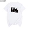 Black Cat Short Sleeve Tshirt Cotton Unisex T Shirt New Tee Tshirt Unisexs Unisex Fashion