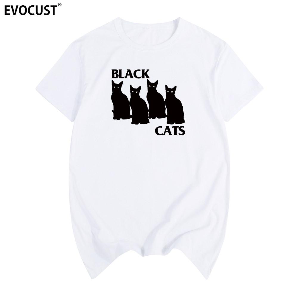 Black Cat Short Sleeve Tshirt Cotton Unisex T Shirt New Tee Tshirt Unisexs Unisex Fashion