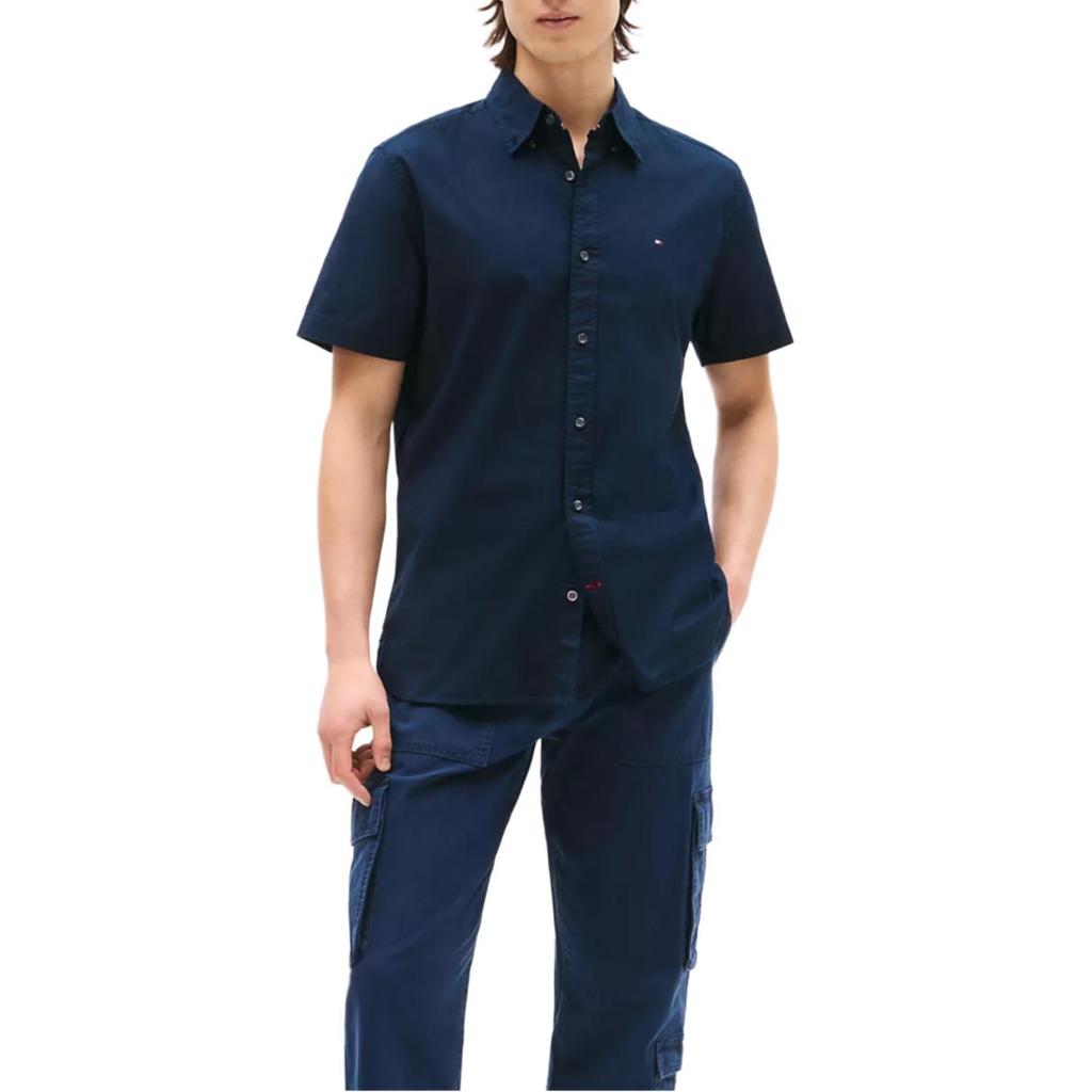 Tommy Hilfiger Comfortable Versatile Casual Stretch Oxford Short Sleeve Shirt Men Shirts 78J8436-FAP