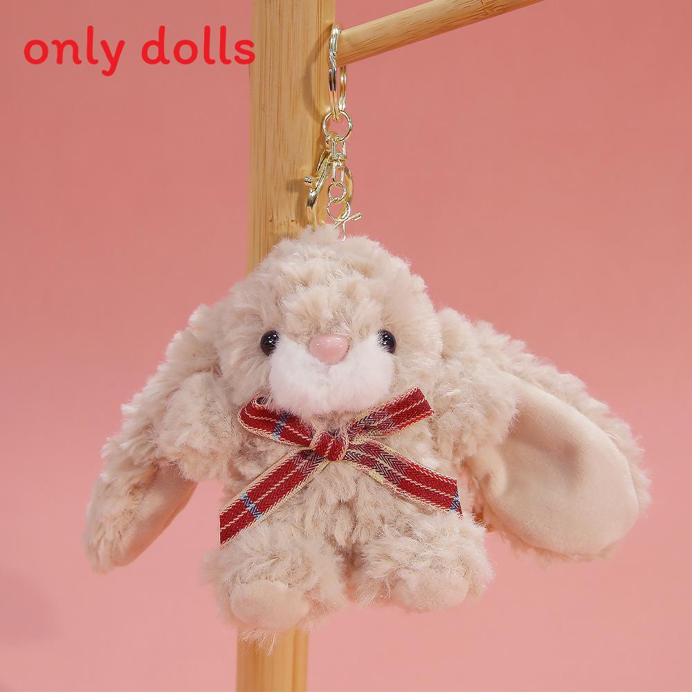 

Adorable Rabbit Plush Toy With Pp Cotton Filling For Students Bookbag Decor Brown Butterfly