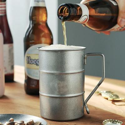 304 Stainless Steel Outdoor Mug Creative Camping Beer Cup Vintage Covered Coffee Mug Easy To Carry