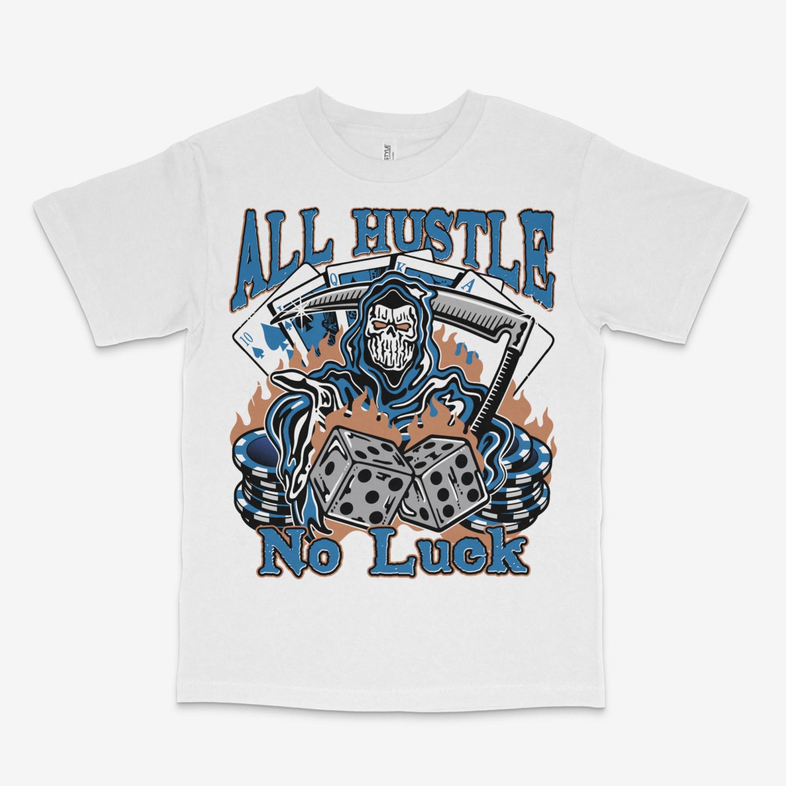All Hustle No Luck Wizard 3s White Tee S разноцветный