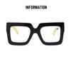 Oversized chain-link women's square sunglasses with UV protection stylish and trendy cross-border women's reading glasses./LEOPARD