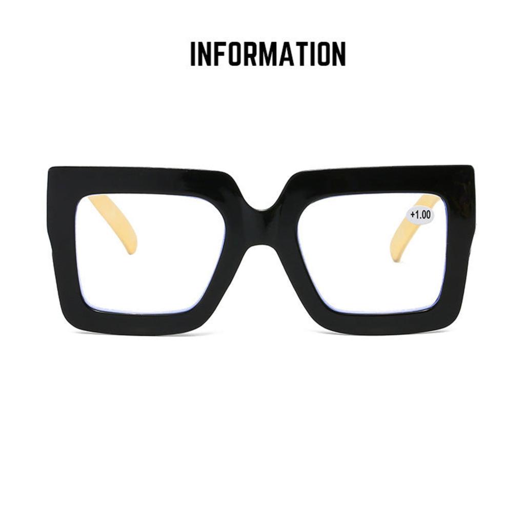 Oversized chain-link women's square sunglasses with UV protection stylish and trendy cross-border women's reading glasses./LEOPARD
