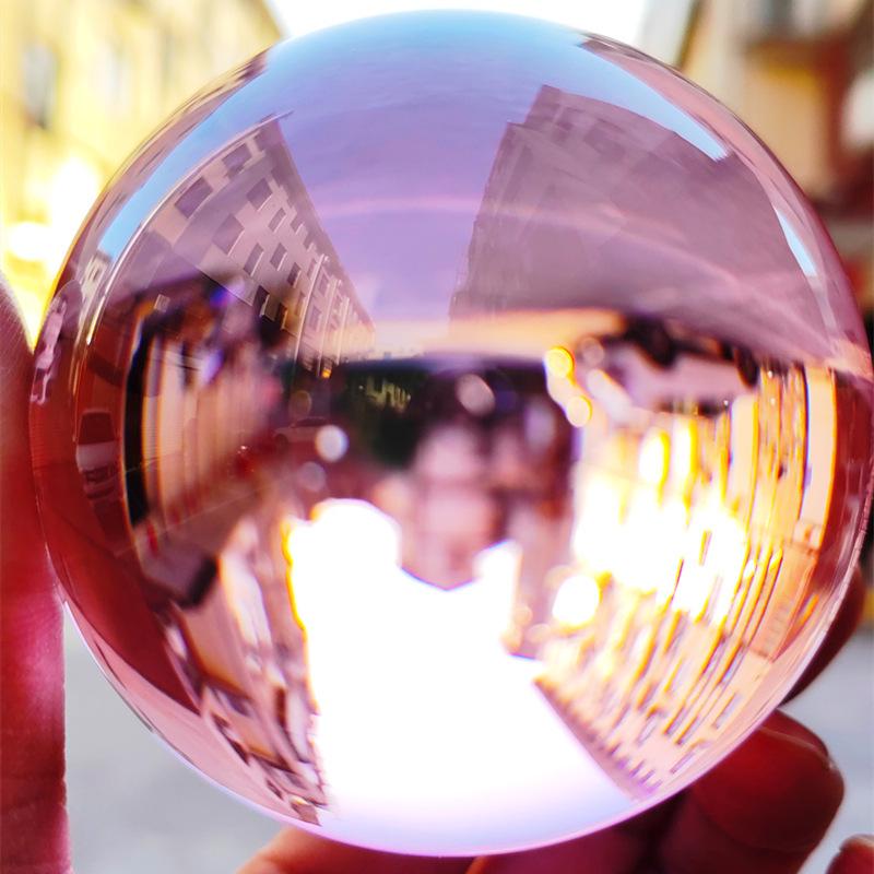 Crystal Ball Ornament with Wooden and Glass Base - Multiple Sizes Available