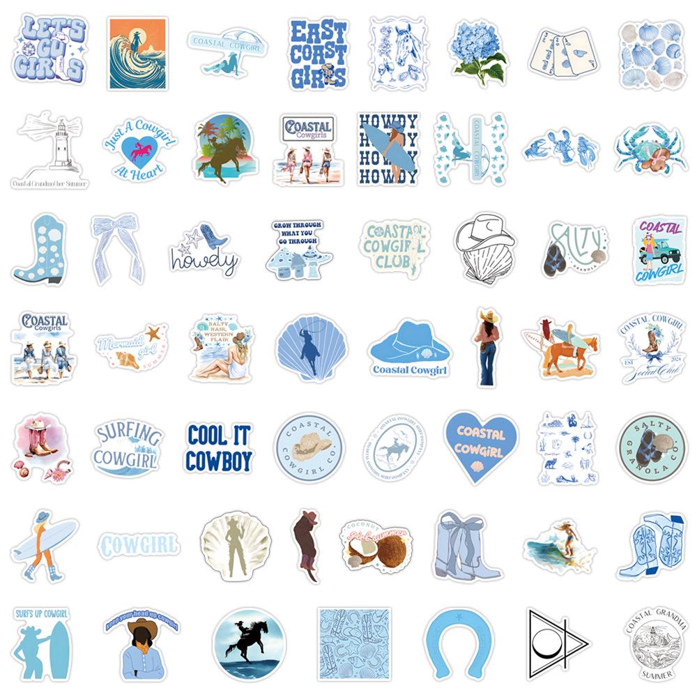 55 New Coastal Cowgirl Graffiti Stickers Decorative Skateboard Mobile Phone Stickers