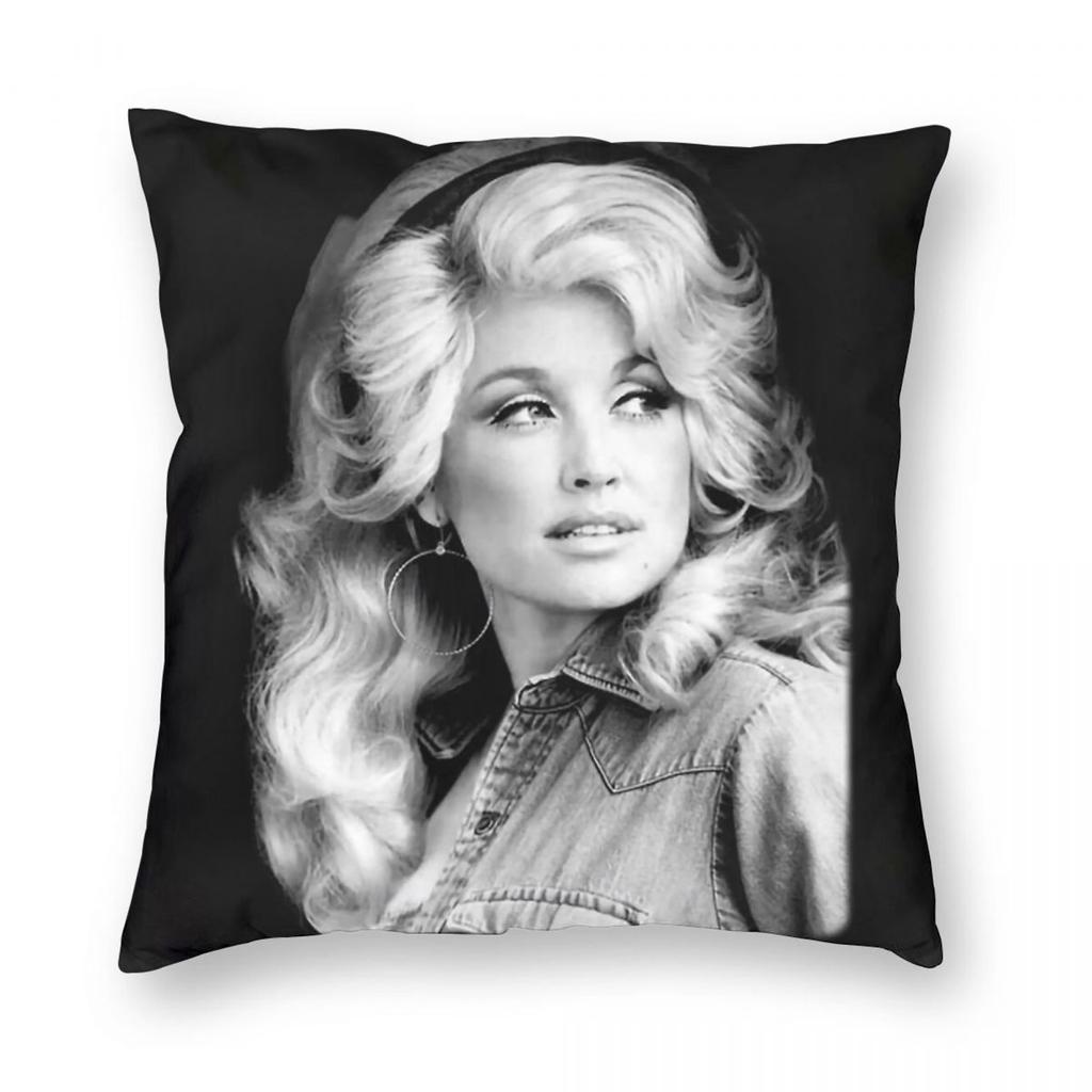 Dolly Parton Vintage čtvercový povlak na polštář Polyester Len Samet Tištěný Zip Dekorace Povlak na polštář Pouzdro na polštář do pokoje