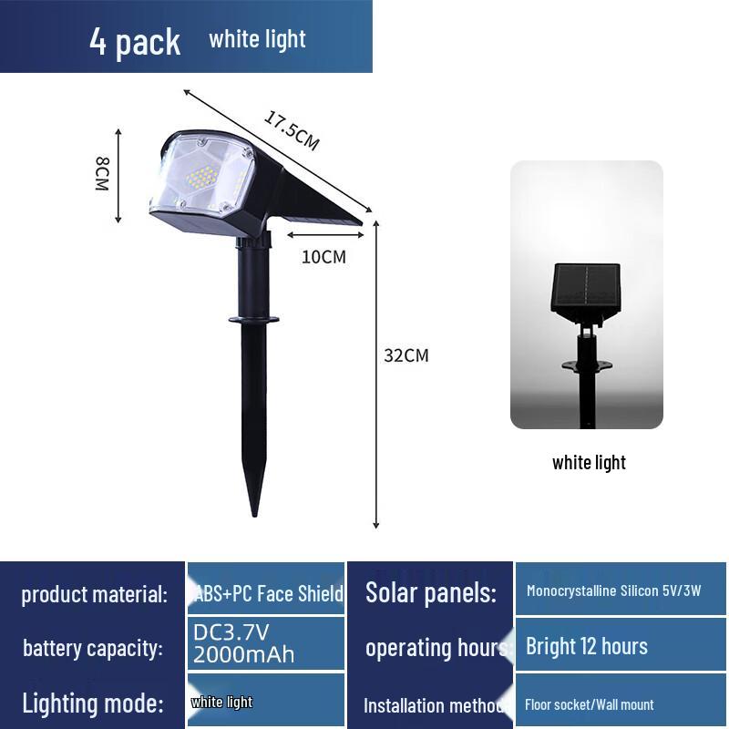 Solar LED Landscape Spotlight