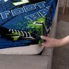 3pcs Fashion Cartoon Football Print Fitted Sheet Set Soft Comfortable Breathable Bedding Mattress Protector Set For Bedroom