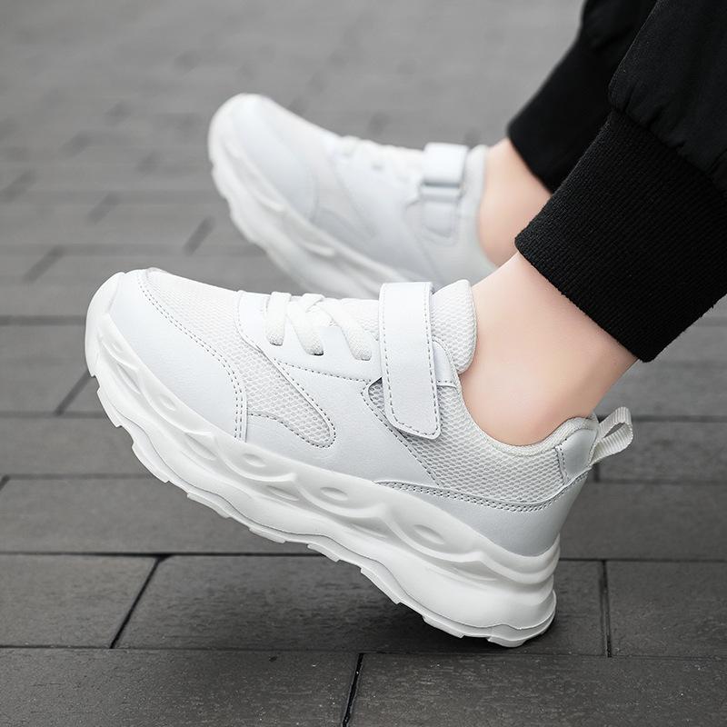 2025 New Mesh Breathable Summer Boys and Girls Sports Shoes Girls Casual Little White Shoes Medium and Large Children Non-slip Versatile