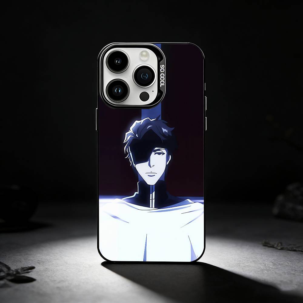 A-Anime A-Aizen S-Sousuke Phone Case For iPhone 17,16,15,14,13,12,11 Plus,Pro Max,XS,Colored silver phone case