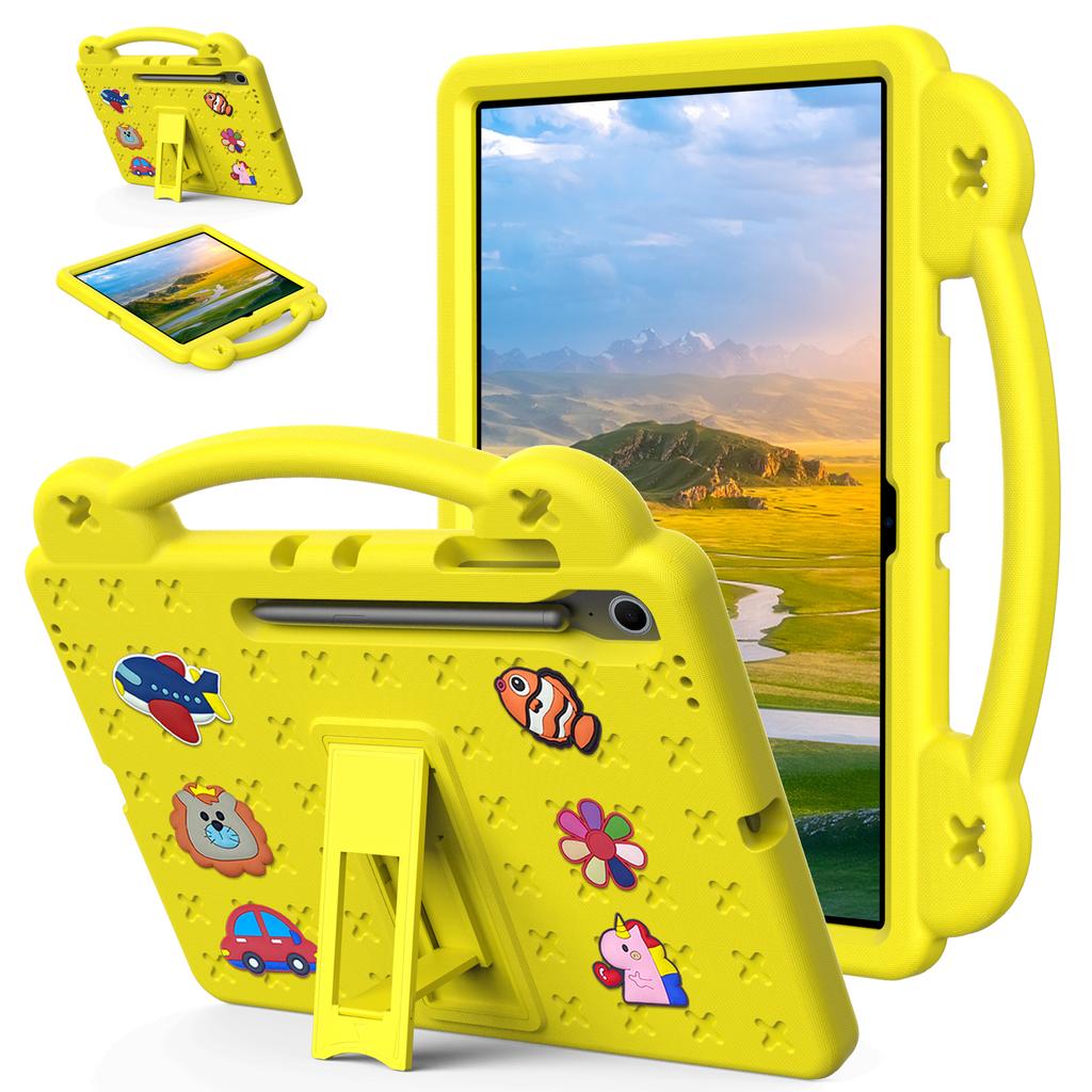 EVA Kickstand Case For Samsung Galaxy Tab S10 FE Plus 2025 13.1 inch SM-X620 X626 Kids Funda DIY Cover With Portable Hand Holder