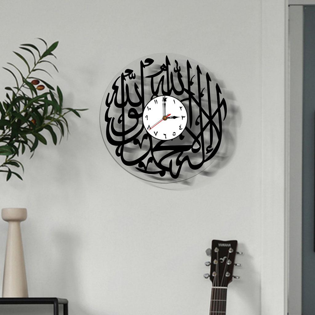 Acrylic Wall Clock Islamic Calligraphy Eid Gift Ramadan Decor Islamic Wall Art Wall Clocks for Home Decor