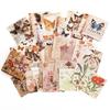 100 Stück/Packung Vintage Memo-Pads Retro Blume Schmetterling Materialpapier für Scrapbooking Journal Tagebuch Dekoration Collage DIY