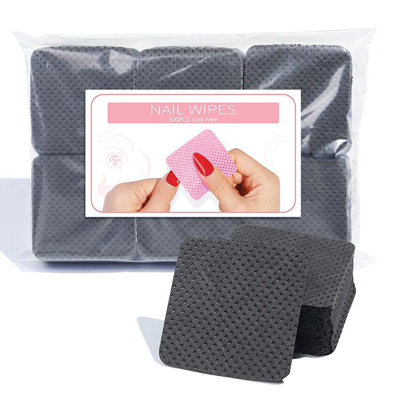 Lint Free Nail Wipes, 300 PCS Eyelash Extension Glue Wipes, Lash Glue Cleaning Pads, Adhesive Wipes, Cotton Pads for Cleaning