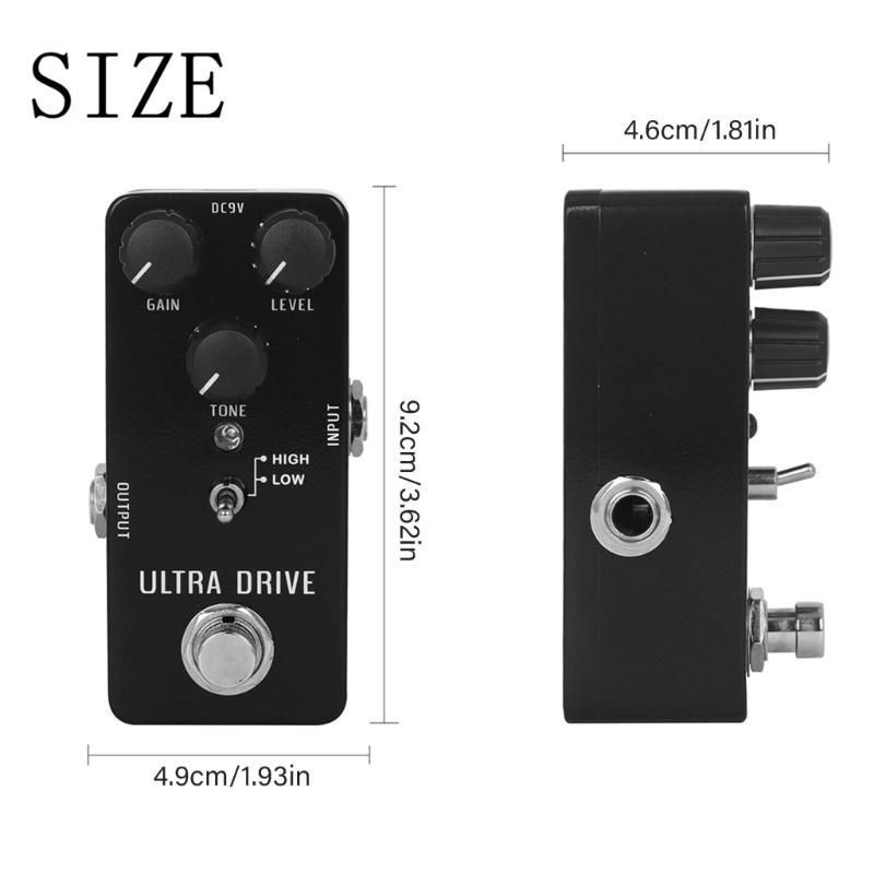 Aluminum Alloy Overdrive Effects Pedal Featuring Sound and User Friendly Interface Musical Instrument Accessories