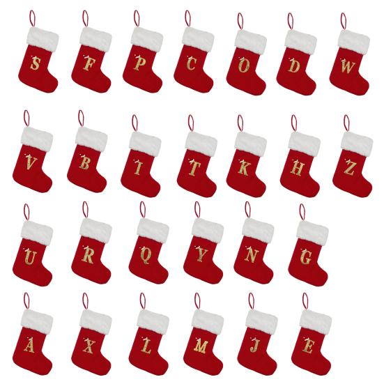 Julstrumpa Slitstarkt lyxigt brev broderat stickat julstrumpa hänge juldekor