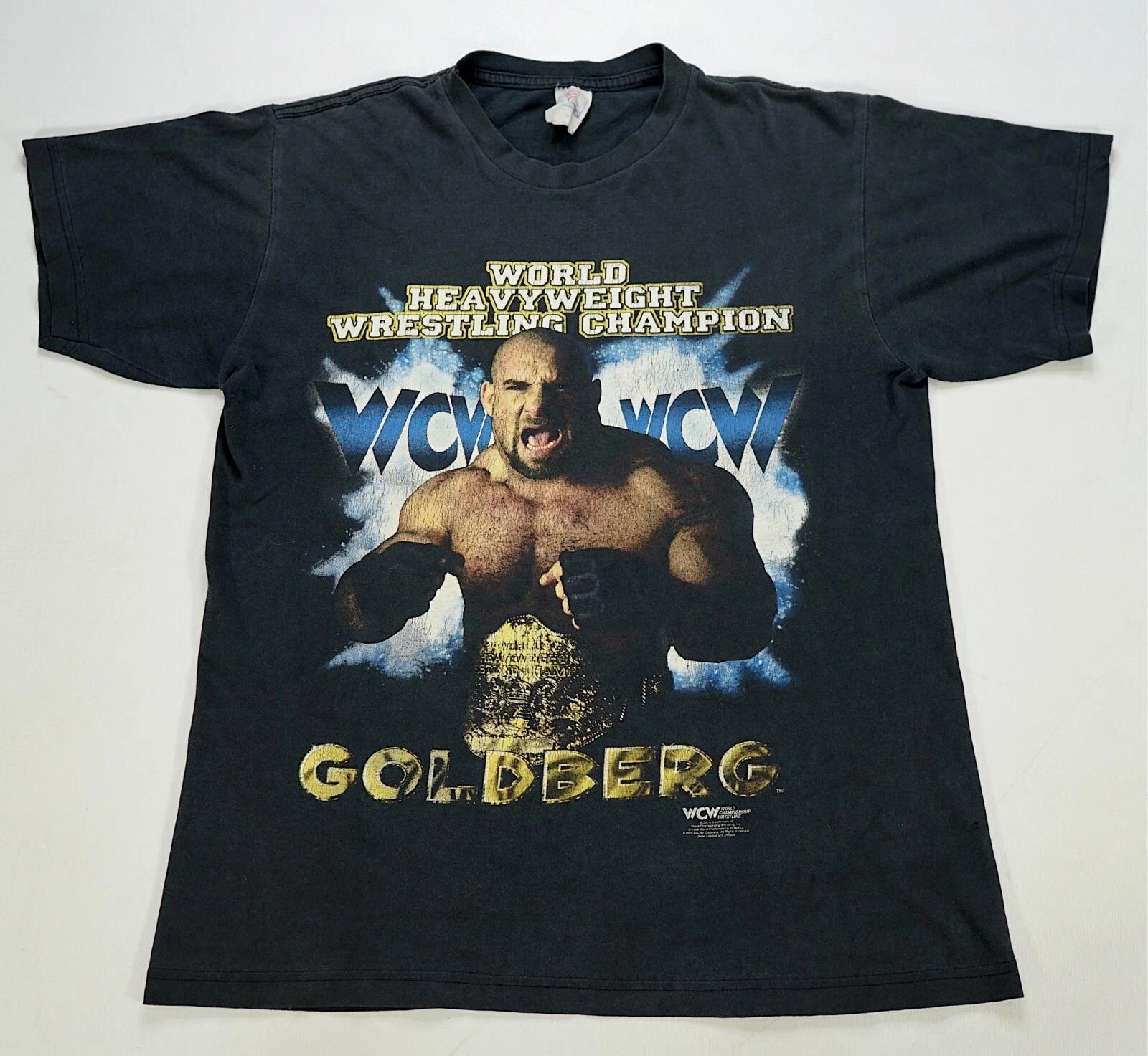 Rare VTG Bill Goldberg WCW World Heavyweight Wrestling Champ 1998 T Shirt 90s M 4XL