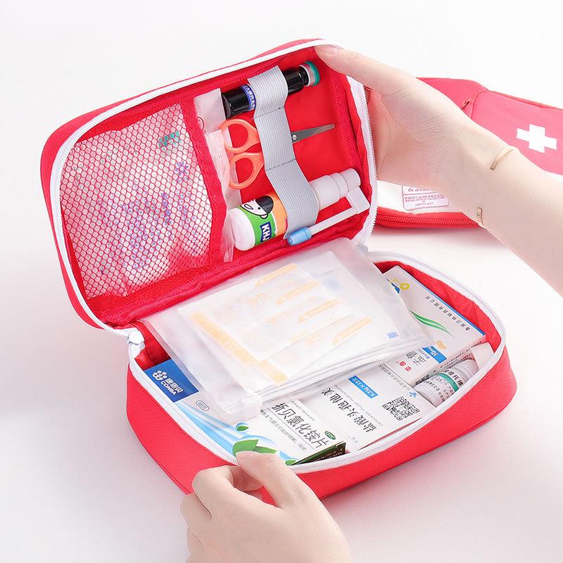 Portable Outdoor Emergency First Aid Kit: Large Epidemic Prevention Organizer and Storage Bag