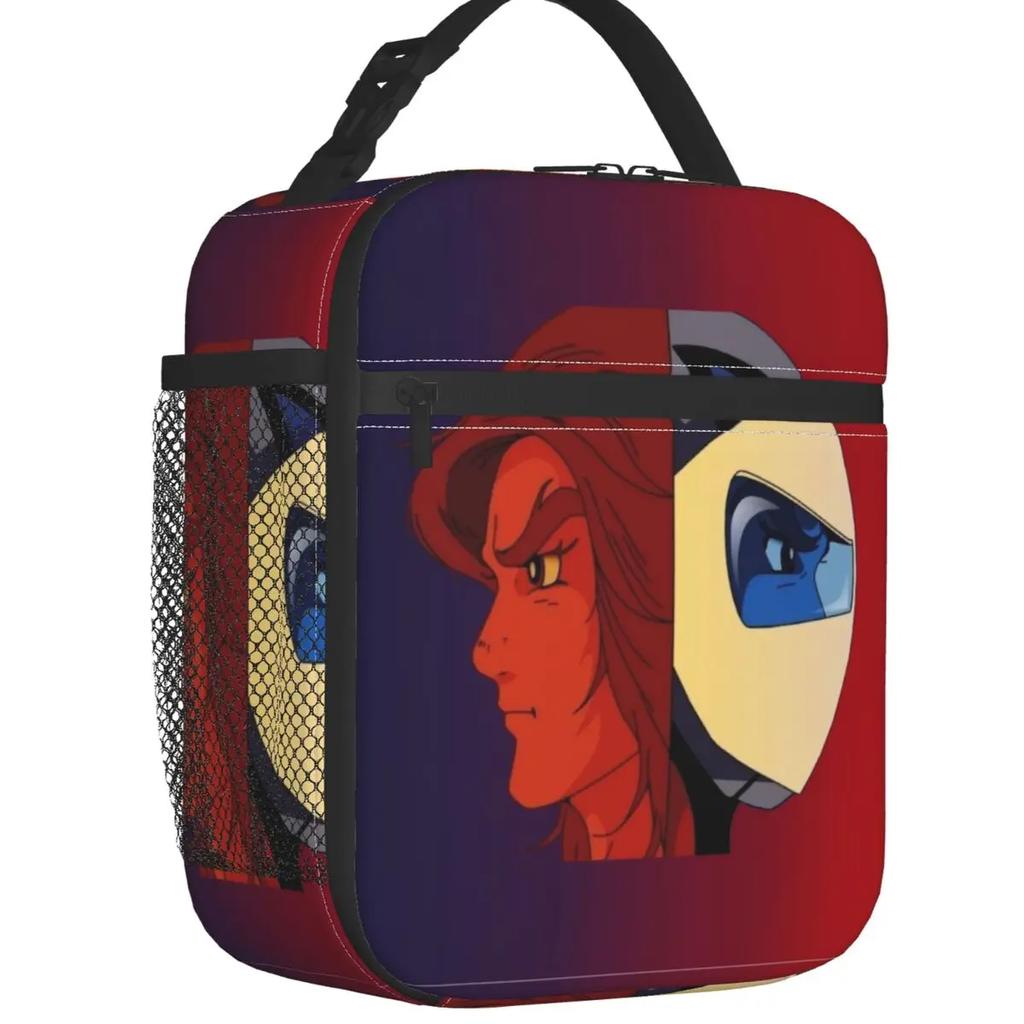 Grendizer Anime Insulated Lunch Bags for Women UFO Robot Goldorak Portable Cooler Thermal Bento Box Work School Travel