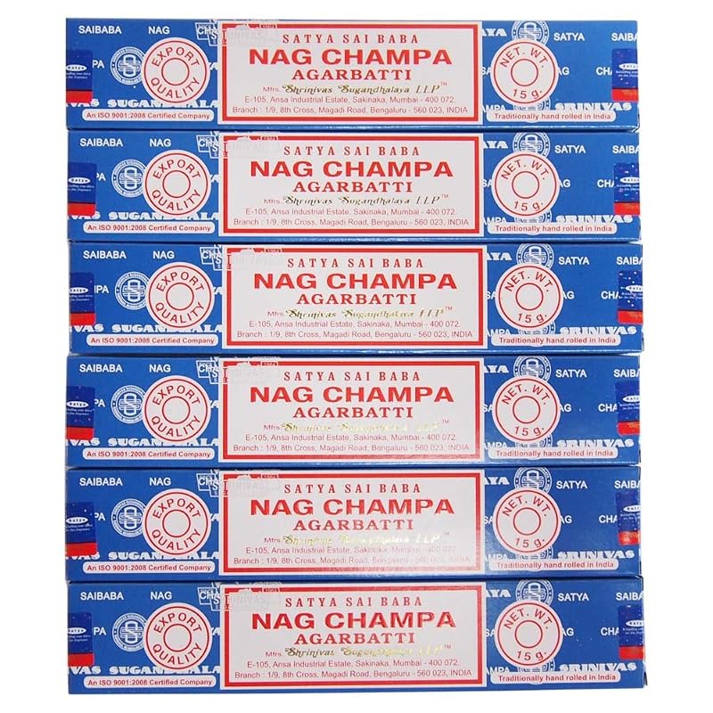 SATYA Sai Baba Nag Champa Stick Type 6-Pack