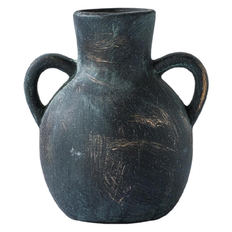 Farmhouses Flower Vases Ceramic Pottery Terracotta Decorative Vases With Double Handle for Living Room Centerpiece Decors
