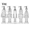 Modern Bathroom Accessories for Christmas Theme Hand Soap Dispenser, Nutcracker/Santa/Snowman/Cookie Man/Christmas Tree Shape, 55 Ounce Santa