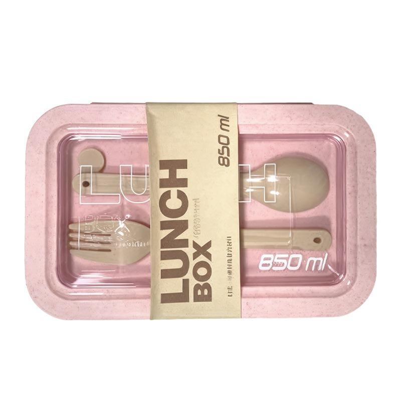 

Microwave Safe Heating Lunch Box Fruit Bento Container with Cutlery Set Portable Meal Prep Box for Office Workers Daily Lunch