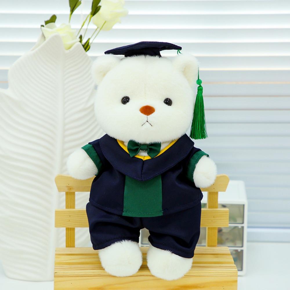 Removable Outerwear Doctor Cap Graduation Bear Doll Sitting Bear Plush Doll  Party Favors