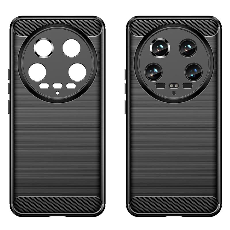 For Xiaomi 14 Ultra TPU Case Carbon Fiber Texture Protective Phone Cover