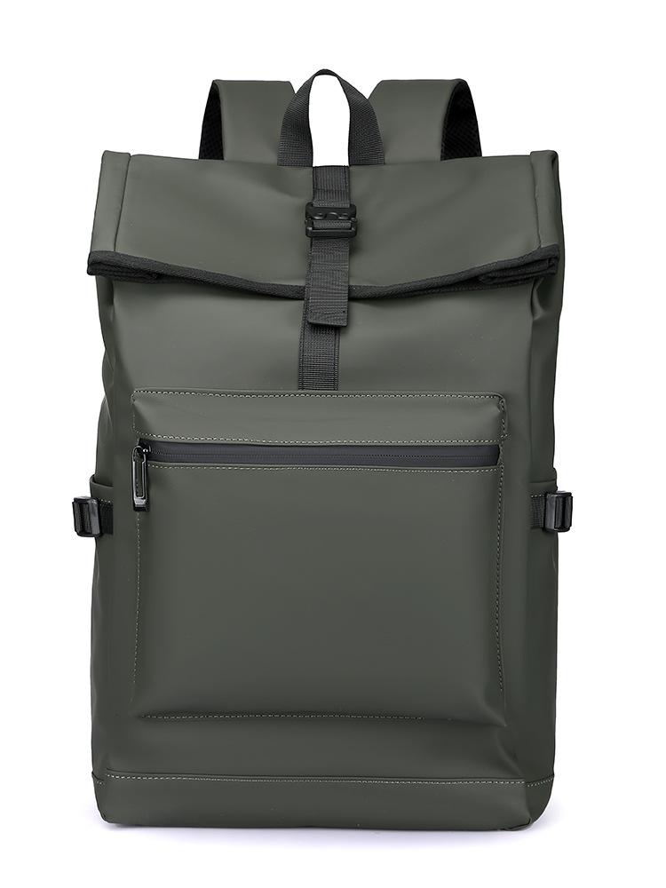 Outdoor Men's Backpack Anti-splashing Travel Backpack Large Capacity Pu Leisure Computer Backpack Student Bag