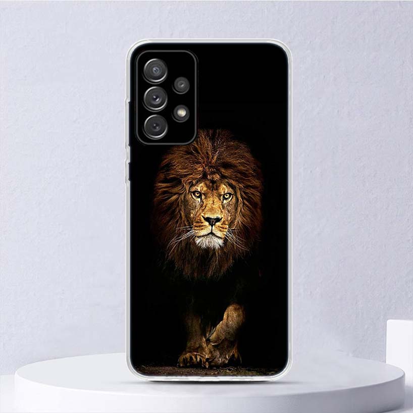 Lion Alpha Male Cub Soft Case For Samsung Galaxy A15 A14 A13 A12 A55 A54 A53 A52 Phone Cover A35 A32 A33 A25 A23 A22 A05S A04S G