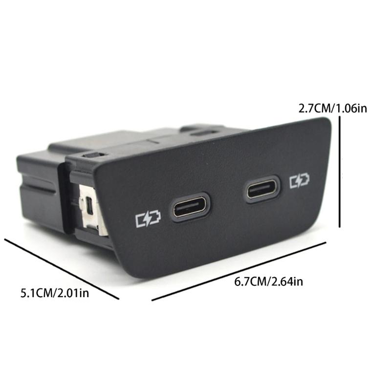 USB C Charging Interfaces 2G6035718 for MK8 Golf 8 Double Type-C Charging Port Automotive Accessories Easy Installation