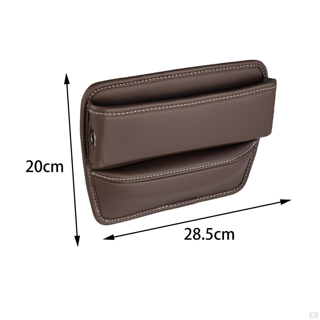 Car Gap Filler Easy To Install Storage Automotive Accessories Multifunction PU Console Organizer for