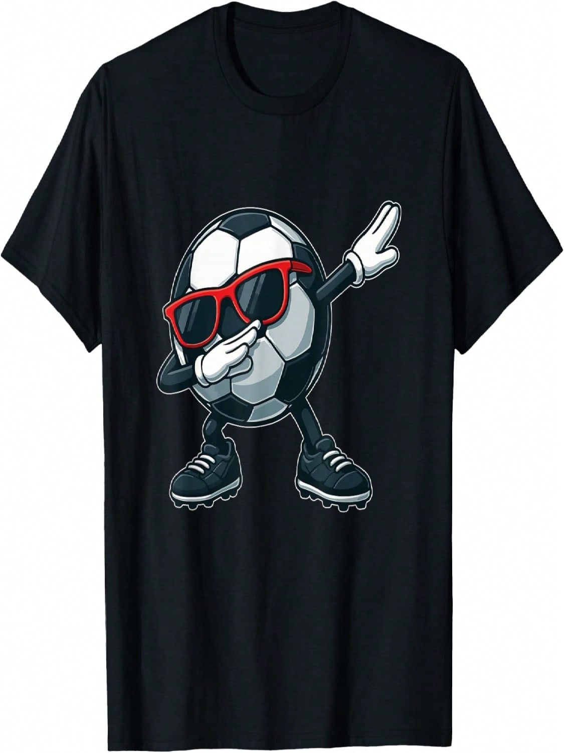 Funny Dabbing Soccer Shirt For Boys unisex Wounisex Sports Player T-Shirt S
