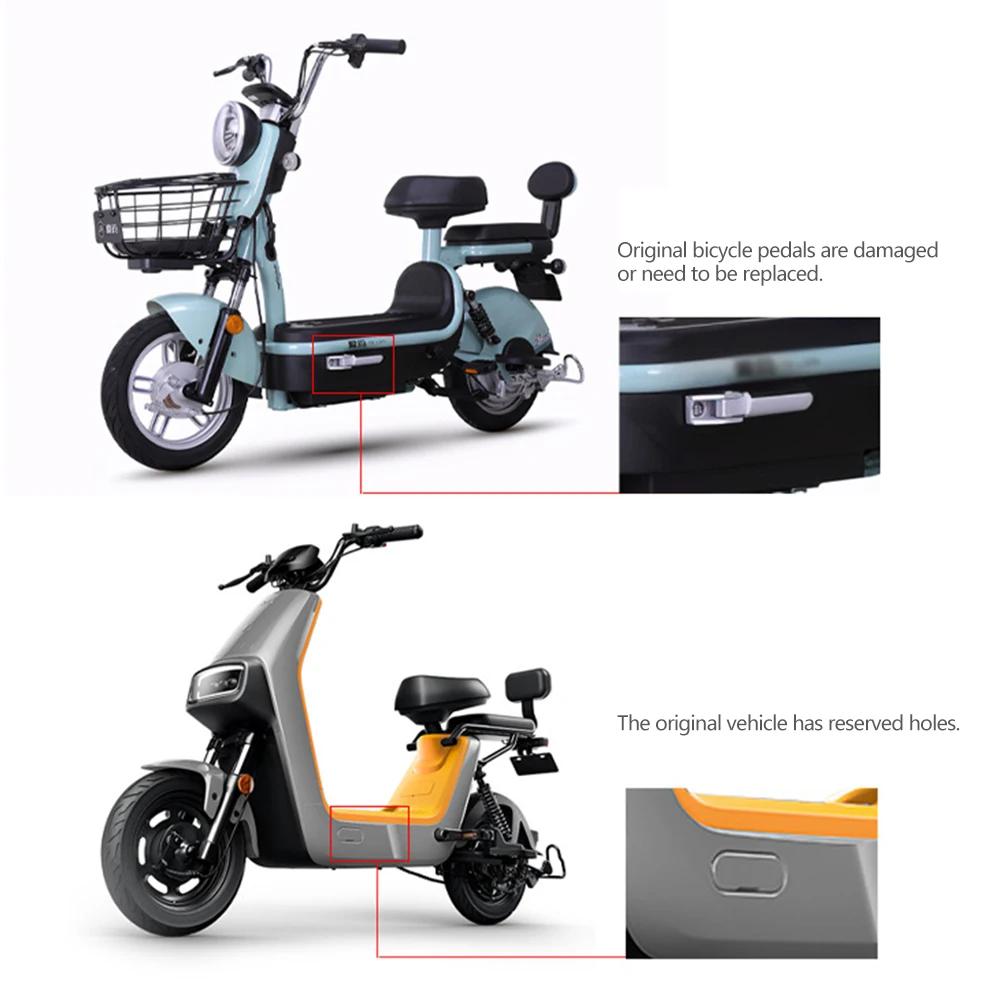 2Pcs 5cm 7cm Motorcycle Foldable Pedals Rear Seat Foot Support Pad Pedal Electric Bike Lightweight Foot Pegs Motorcycle Parts