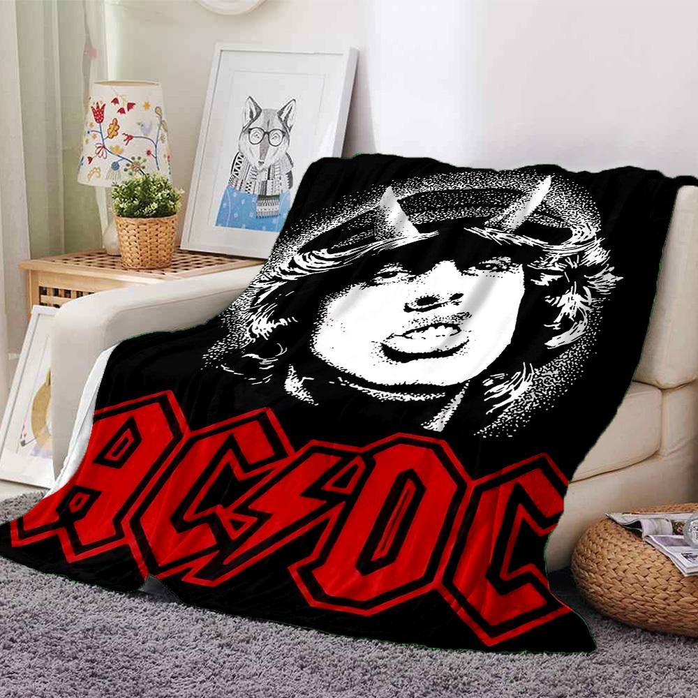 

1pc ACDC Soft Flannel All Season Throw for Home, Office, Outdoor UseDurable Comfort Soft Warm Throw for Home 80x120cm