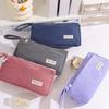 Corduroy Pencil Case Large Capacity Double-Layer Pencil Pouch for Middle School Office Cosmetic Bag Multi-Purpose Stationery Organizer for Pens Makeup