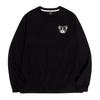 OKSTAR Bulldog Embroidered Patch Crew Neck Oversized Long Sleeve T-Shirt