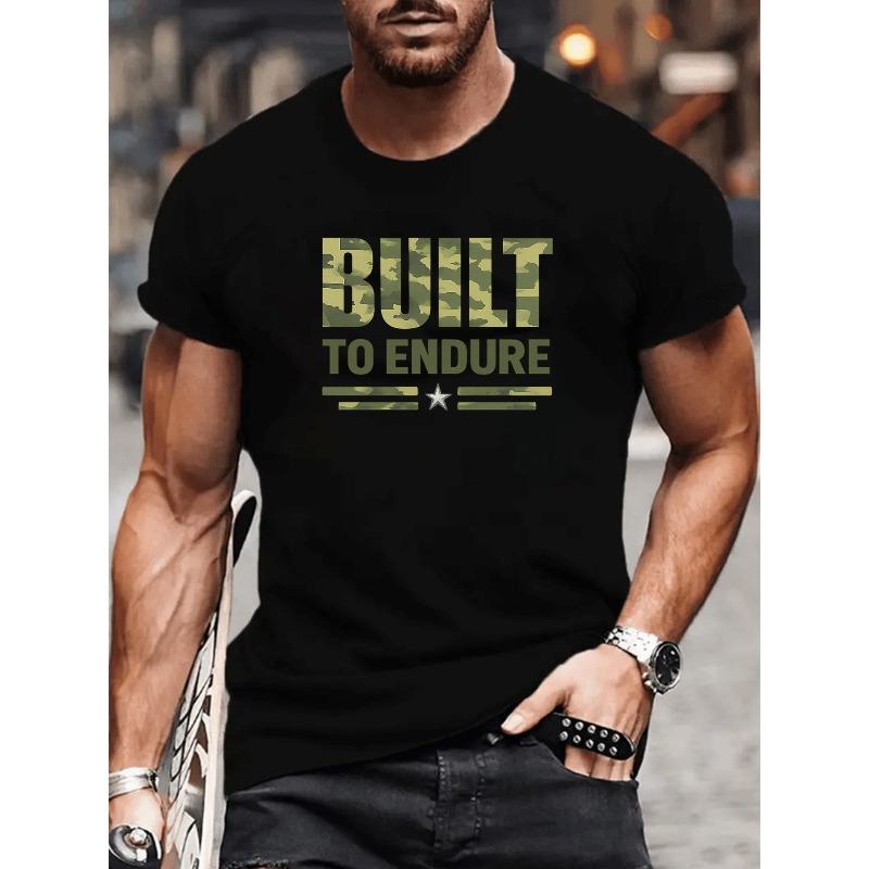 

Европейские размеры Мужская повседневная футболка с коротким рукавом, камуфляжный принт с буквами и звездами | Простая и модная, с круглым вырезом, ткань средней эластичности S чёрный