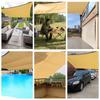 3/4/5/6 Meter Wide Beige Sunshade Awning UV Blocker Sun Shade Sail Netting Sun Shade Sail Heavy Duty Heat Insulation Mesh Tarp