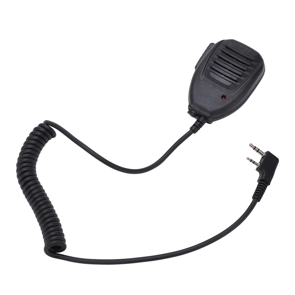Walkie-Talkie Handmikrofon 2-Pin LED-Anzeige 360° drehbarer Lautsprecher Handmikrofon für BaoFeng UV‑5r