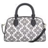 Kate Spade KG483 Black Multi Spade Flower PVC Coated Canvas Duffle Crossbody Bag for Women [Outlet] [Brand Name] [Used]