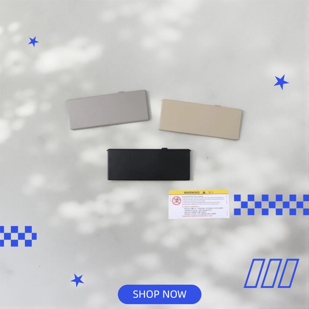 Black/Gray/Beige Sun Visor Vanity Mirror Lamp Cover Car Interior Parts Replacement For Volvo S60 V40 V60 31377715