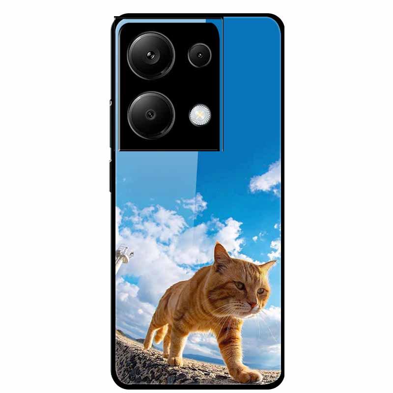Redmi NOTE 13 PRO 4G Case with Tempered Glass & Aesthetic Color Painting