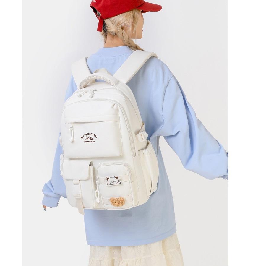 Einfacher Rucksack im koreanischen Stil für Herren und Damen, lässig, für Schülerinnen und Schüler