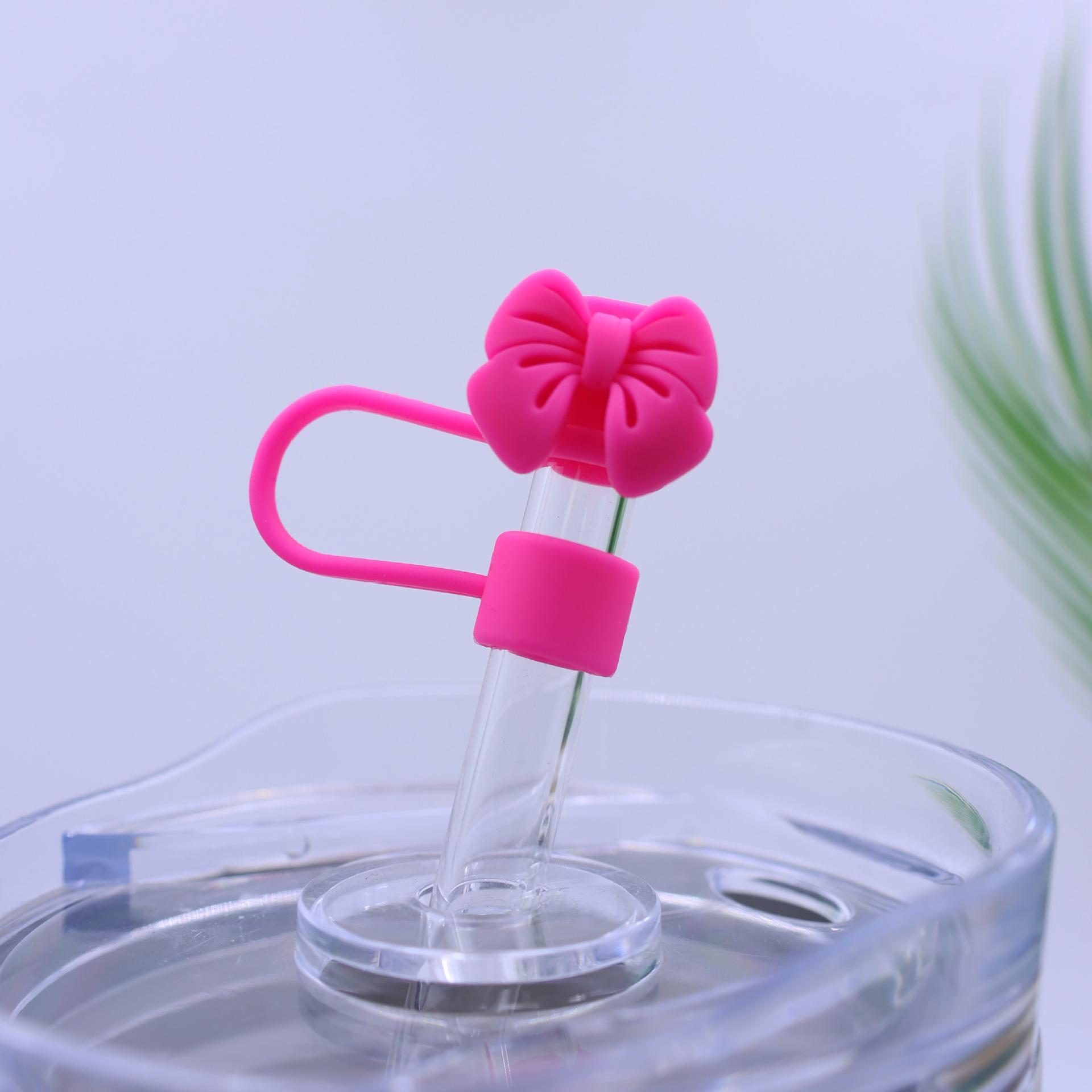 

Милый бант, крышка для соломинки, милый силиконовый колпачок для соломинки для термоса Stanley, 10 мм, пыленепроницаемый колпачок для соломинки, аксессуары для стакана