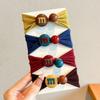2025 New Cute Elastic Letter Bead Hair Ties for Girls - No Trace, Non-Tight Hair Accessories